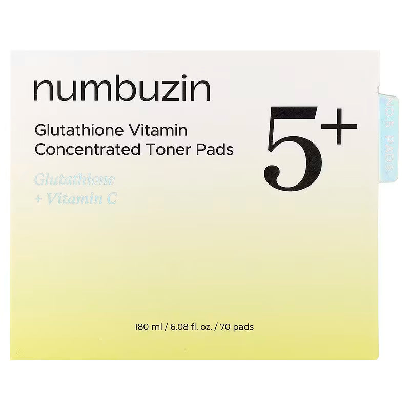 Numbuzin No.5+  - Glutathione Vitamin Concentrated Toner Pads