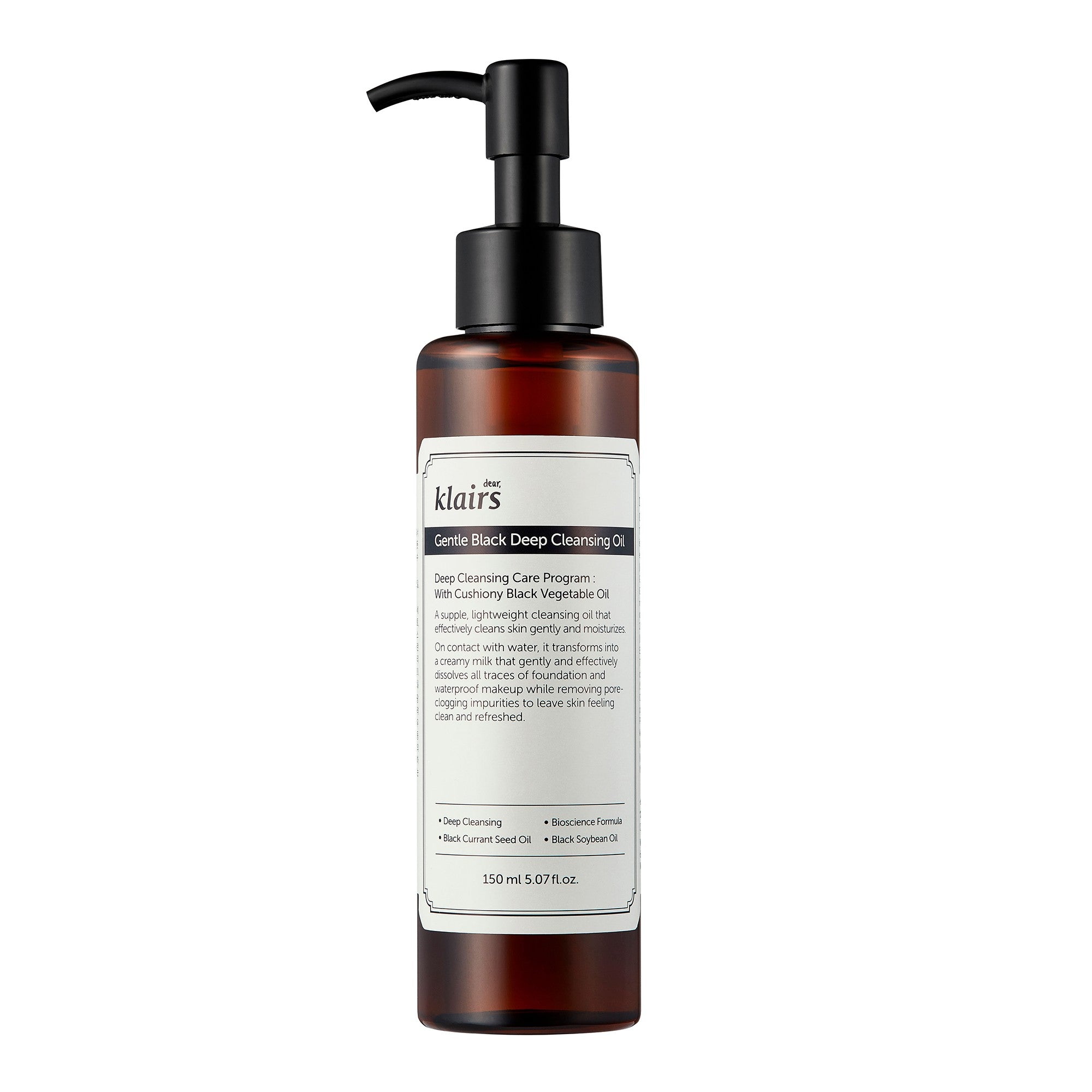 KLAIRS GENTLE BLACK DEEP CLEANSING OIL