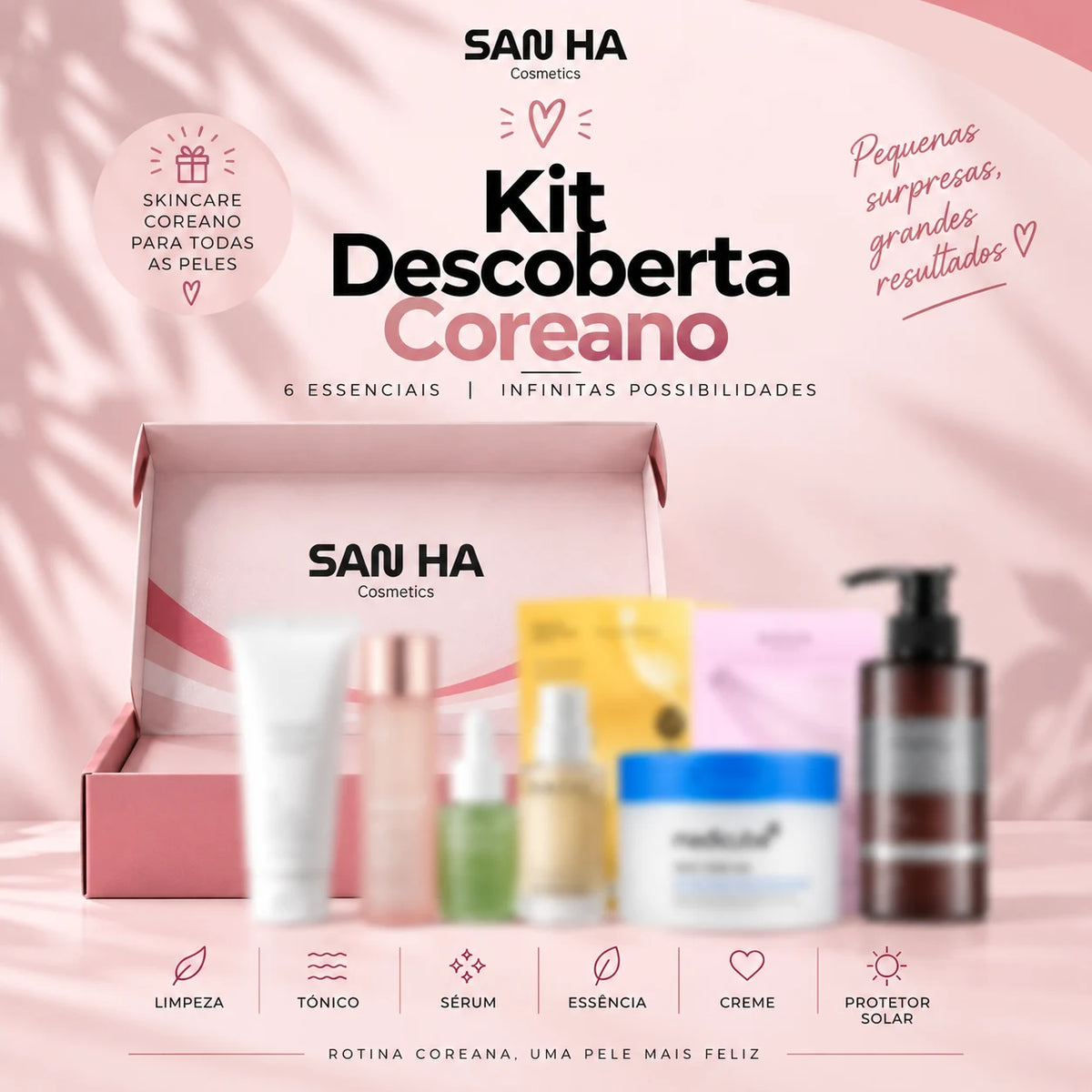 Kit Descoberta: Pele Mista à Oleosa