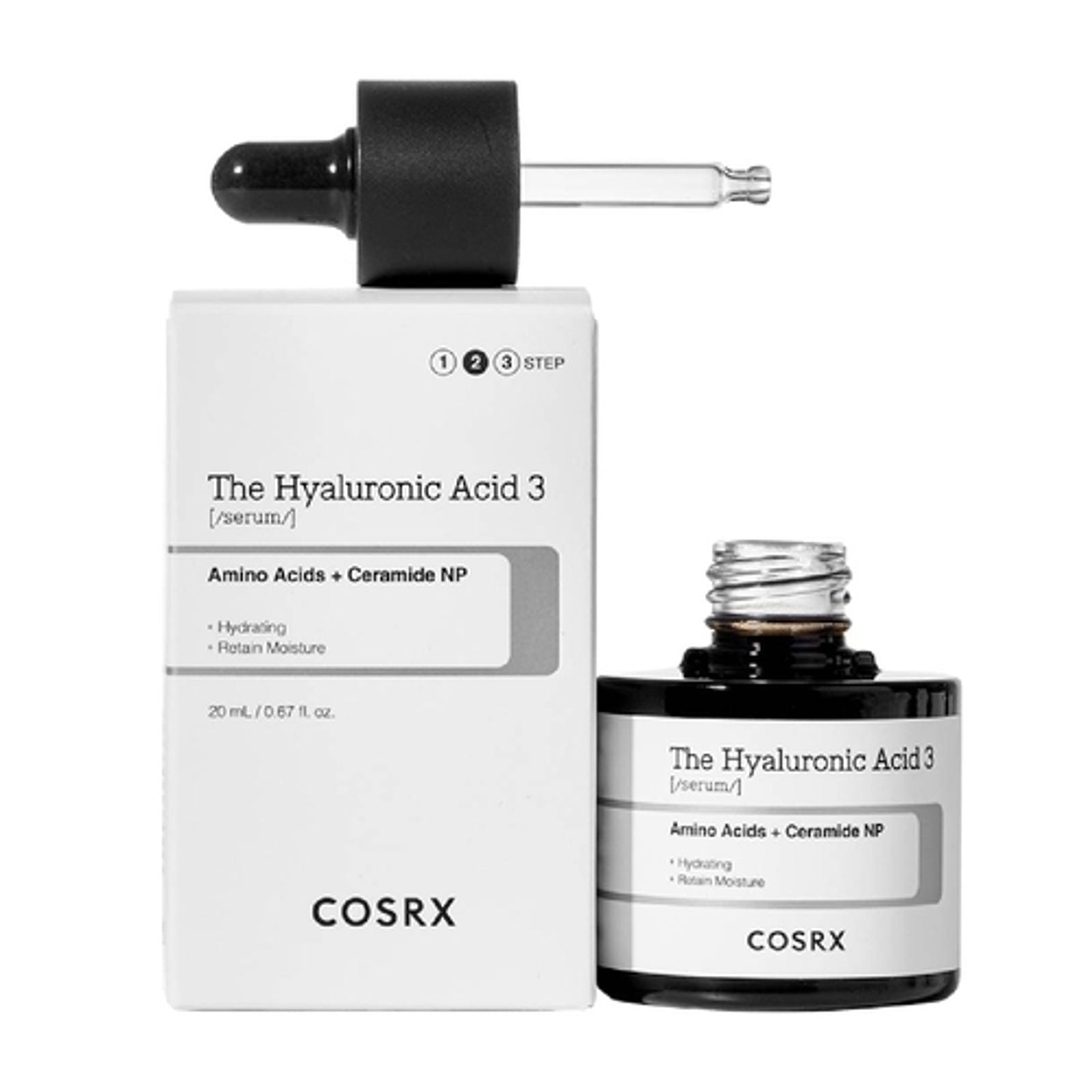 COSRX - The Hyaluronic Acid 3 Serum – Deep Hydration & Skin Barrier Support | 3% Hyaluronic Complex (20ml) - San Ha Co