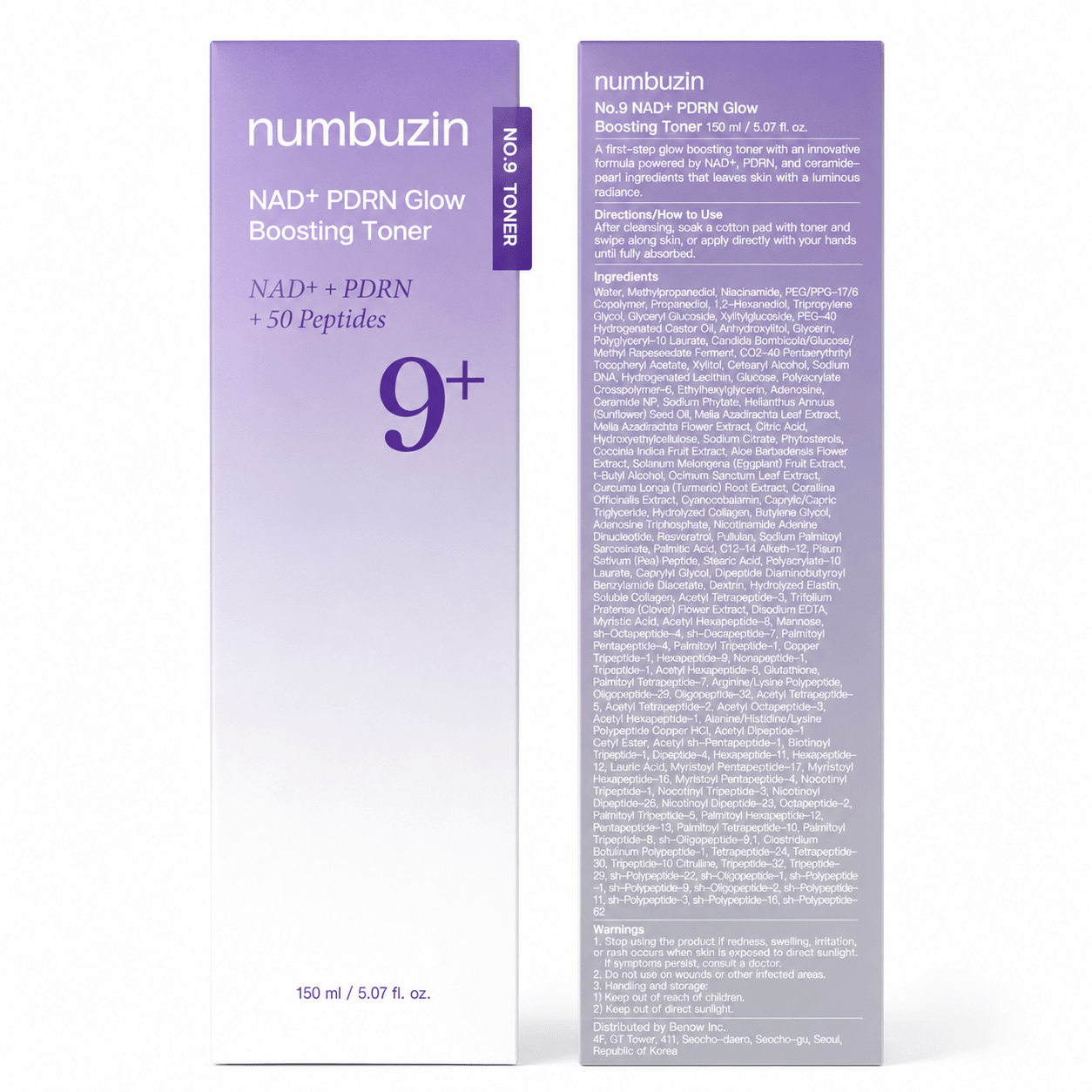 Numbuzin No.9 - NAD+ PDRN Glow Boosting Toner - San Ha Co